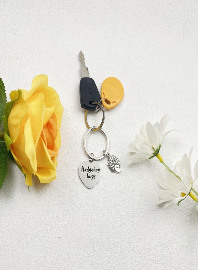 Dorla Cool Cute Hedgehog Hug Keychain Positive Relexed Warm Keyring Hedgehog Charm Hedgehogs Mom Lovers Teens Christmas Gift - Image 3